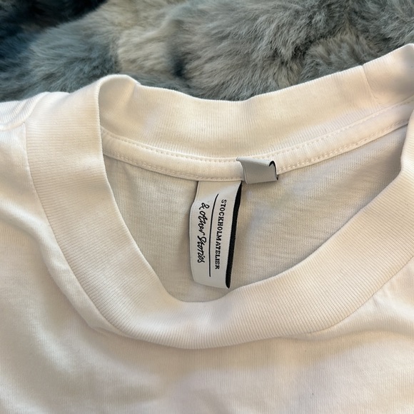 & Other Stories White Tee Sz 8 - Picture 2 of 4